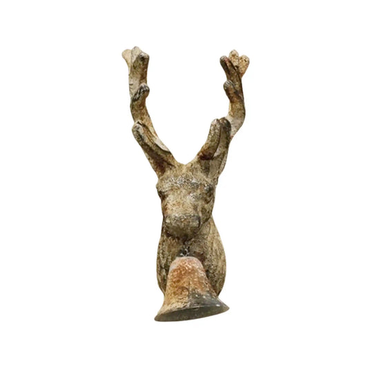 CAST IRON DEER HEAD WITH BELL