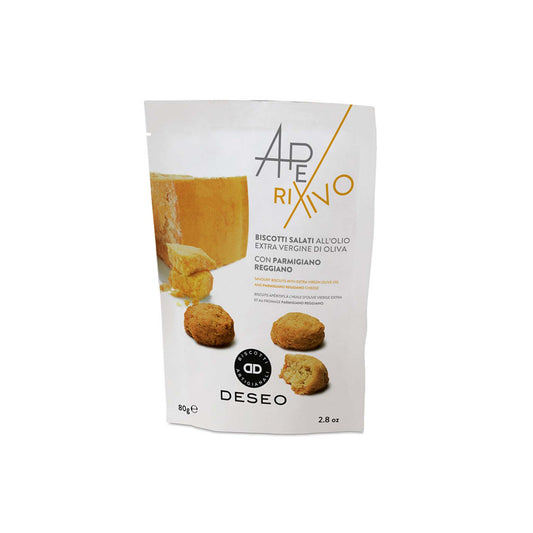 DESEO EVOO PARMIGIANO REGGIANO CHEESE SAVOURY BISCUITS 80g