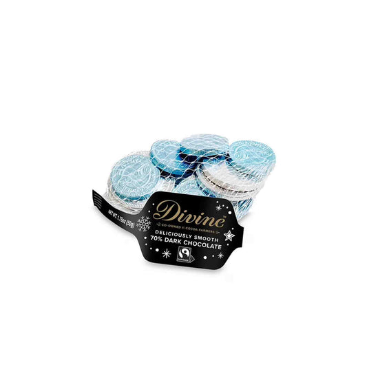 DIVINE DARK CHOCOLATE COINS BAG 1.75oz