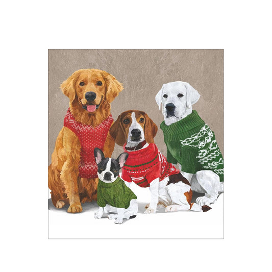 BEVERAGE NAPKIN SWEATER DOGS
