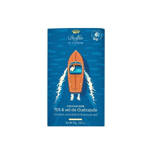 DOLFIN 70% DARK CHOCOLATE W/ GUERANDE SALT 70g