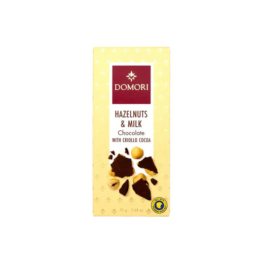 DOMORI HAZELNUT MILK CHOCOLATE 75g
