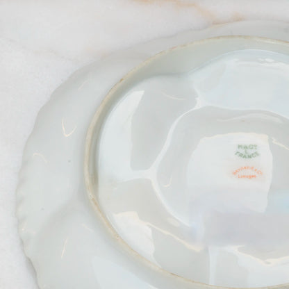 19th century Limoges dark pink plate underside with mark
