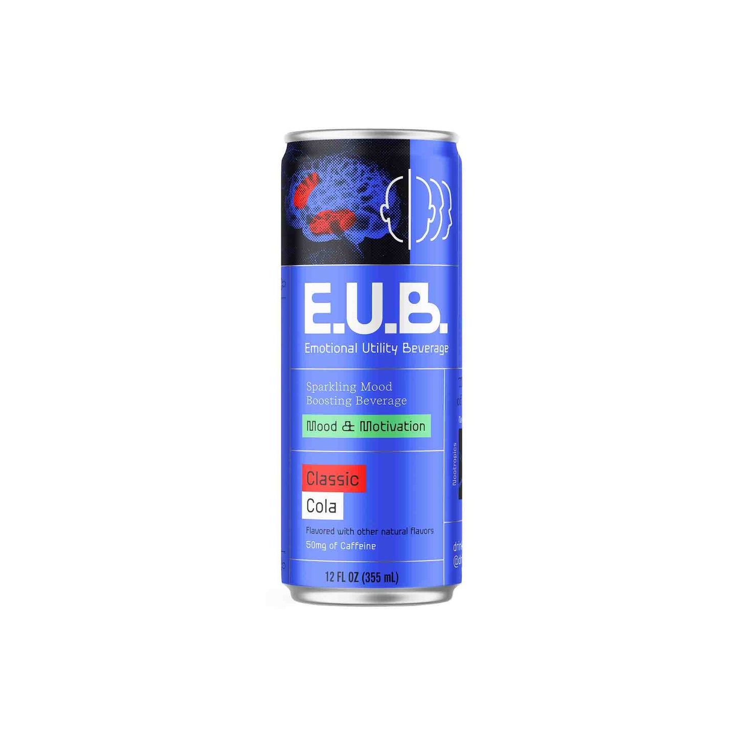 E.U.B. CLASSIC COLA MOOD & MOTIVATION BEVERAGE 12oz
