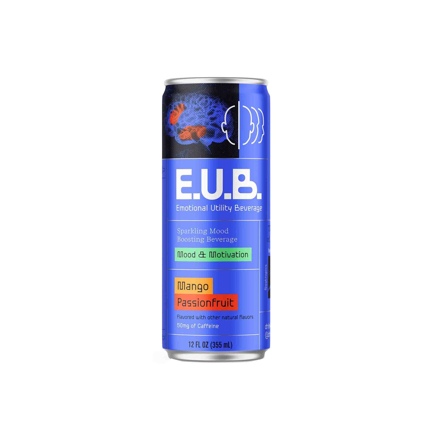 E.U.B. MANGO PASSIONFRUIT MOOD & MOTIVATION BEVERAGE 12oz