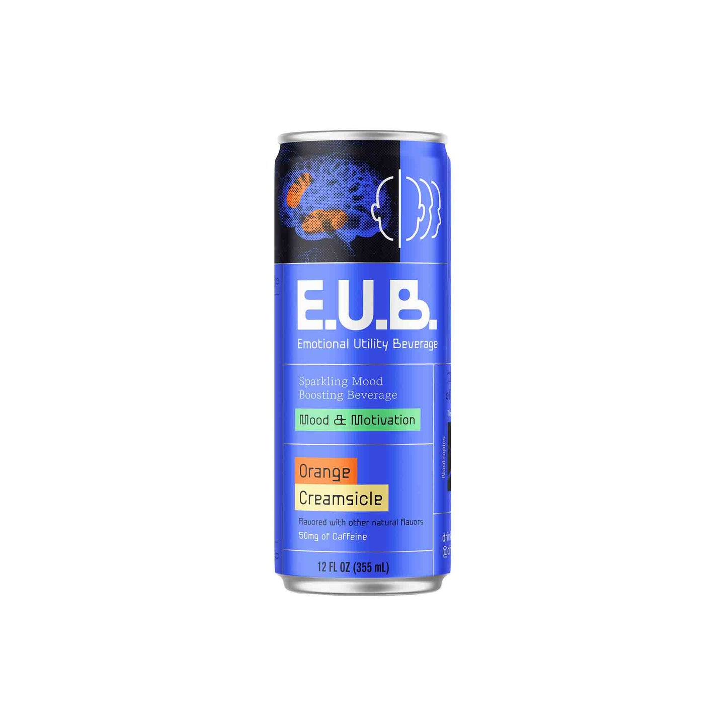 E.U.B. ORANGE CREAMSICLE MOOD & MOTIVATION BEVERAGE 12oz