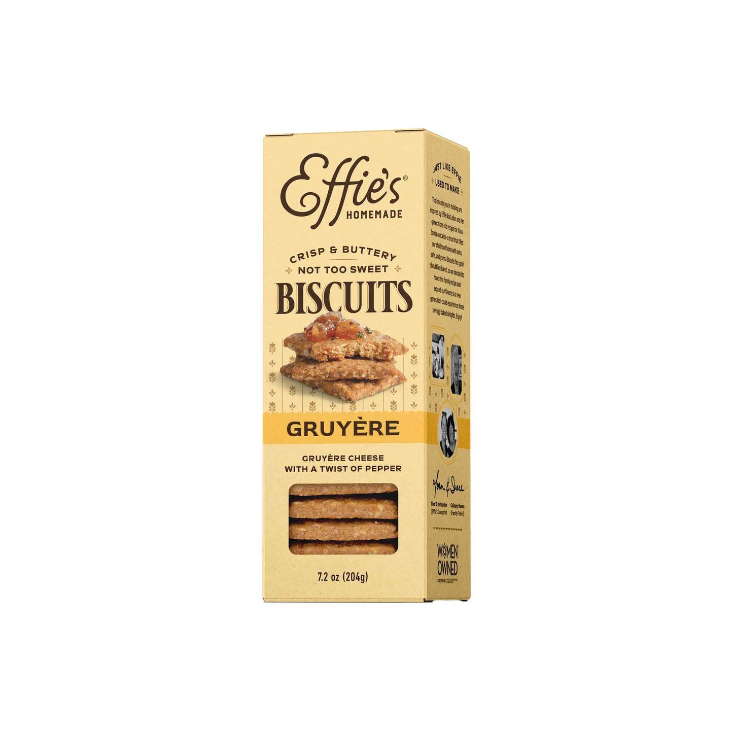 EFFIE'S HOMEMADE GRUYERE CHEESE BISCUITS 7.2oz