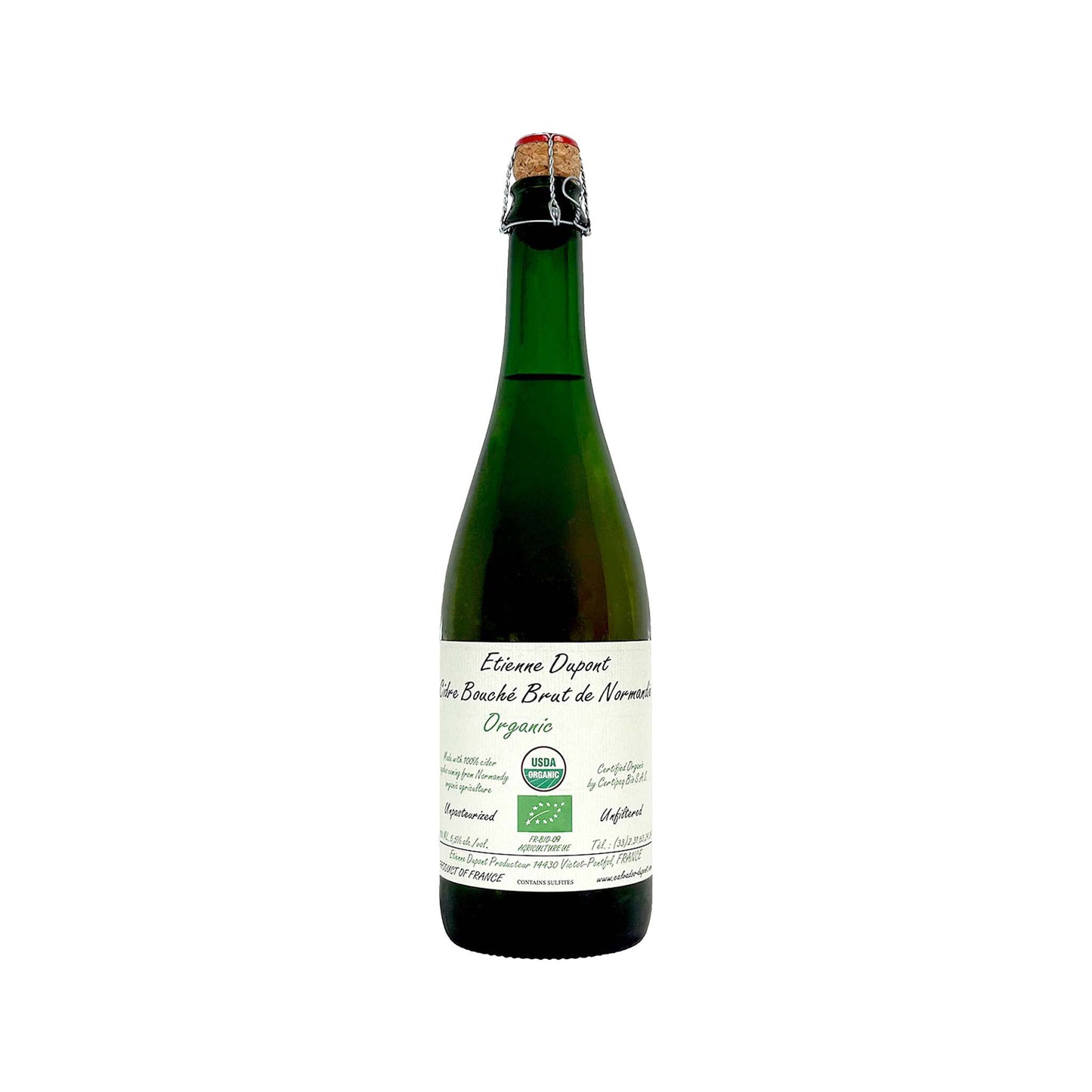 ETIENNE DUPONT CIDRE BOUCHE BRUT DE NORMANDIE ORGANIC 2022 750ml