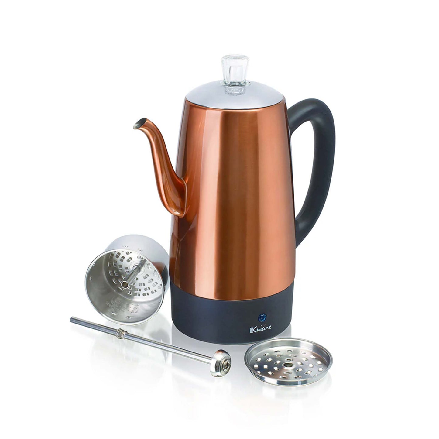 EURO CUISINE ELECTRIC PERCOLATOR (12 CUP) - COPPER