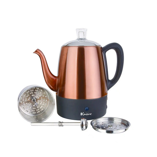 EURO CUISINE ELECTRIC PERCOLATOR (4 CUP) - COPPER