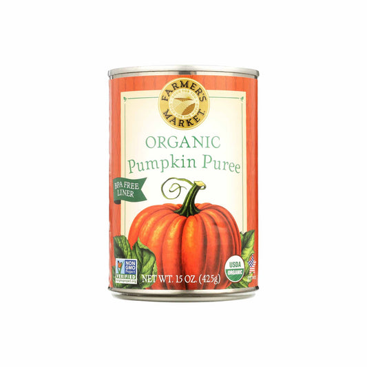 FARMER'S MARKET ORGANIC PUMPKIN PUREE 15oz