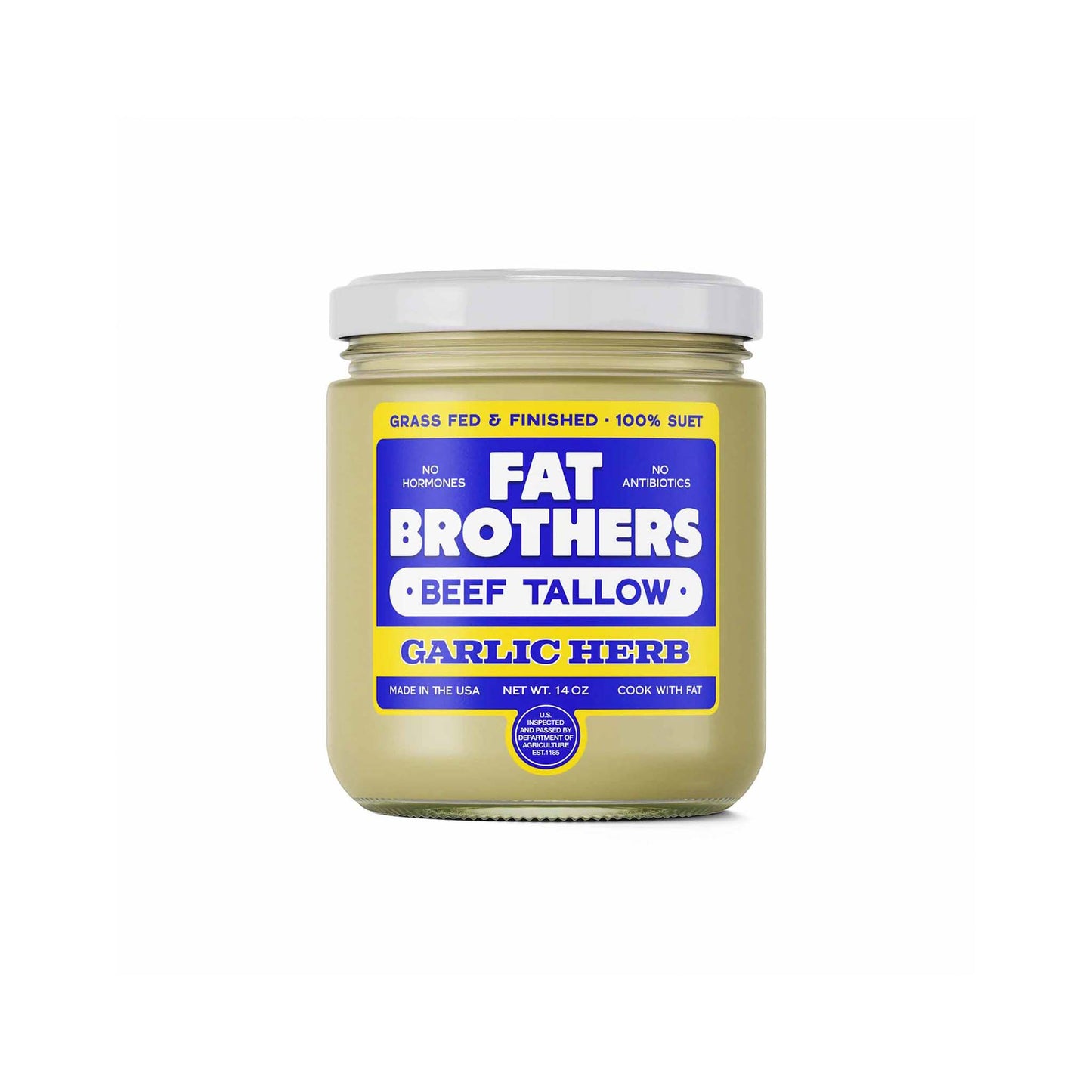FAT BROTHERS BEEF TALLOW GARLIC HERB 14oz