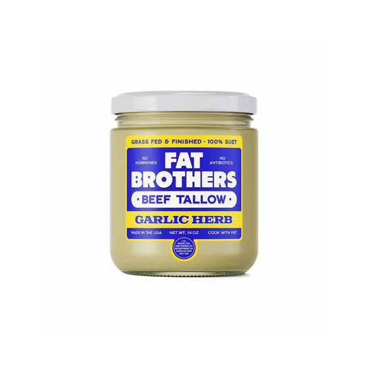 FAT BROTHERS BEEF TALLOW GARLIC HERB 14oz