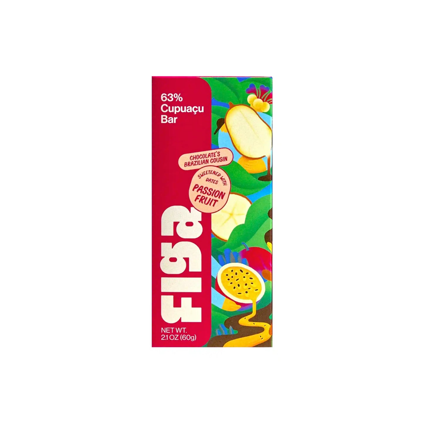 FIGA 63% CHOCOLATE CUPUACU BAR PASSION FRUIT 60g