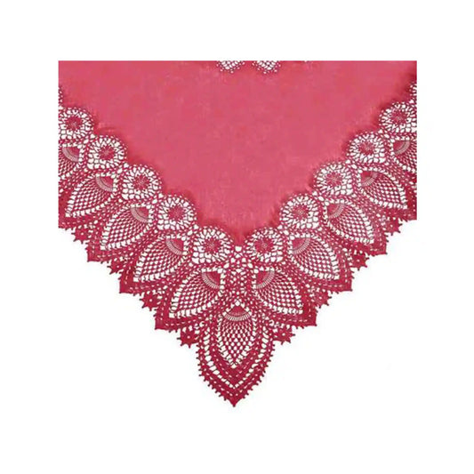 FIORIRA UN GIARDINO VINYL LACE TABLECLOTH - CHERRY (59" X 104")