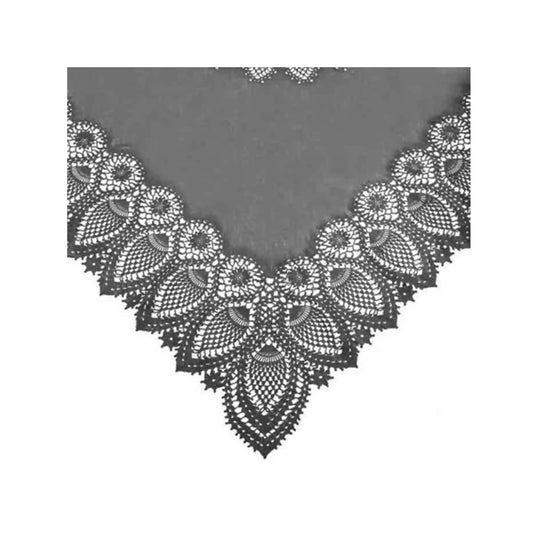 FIORIRA UN GIARDINO VINYL LACE TABLECLOTH - DARK GREY (59" X 104")