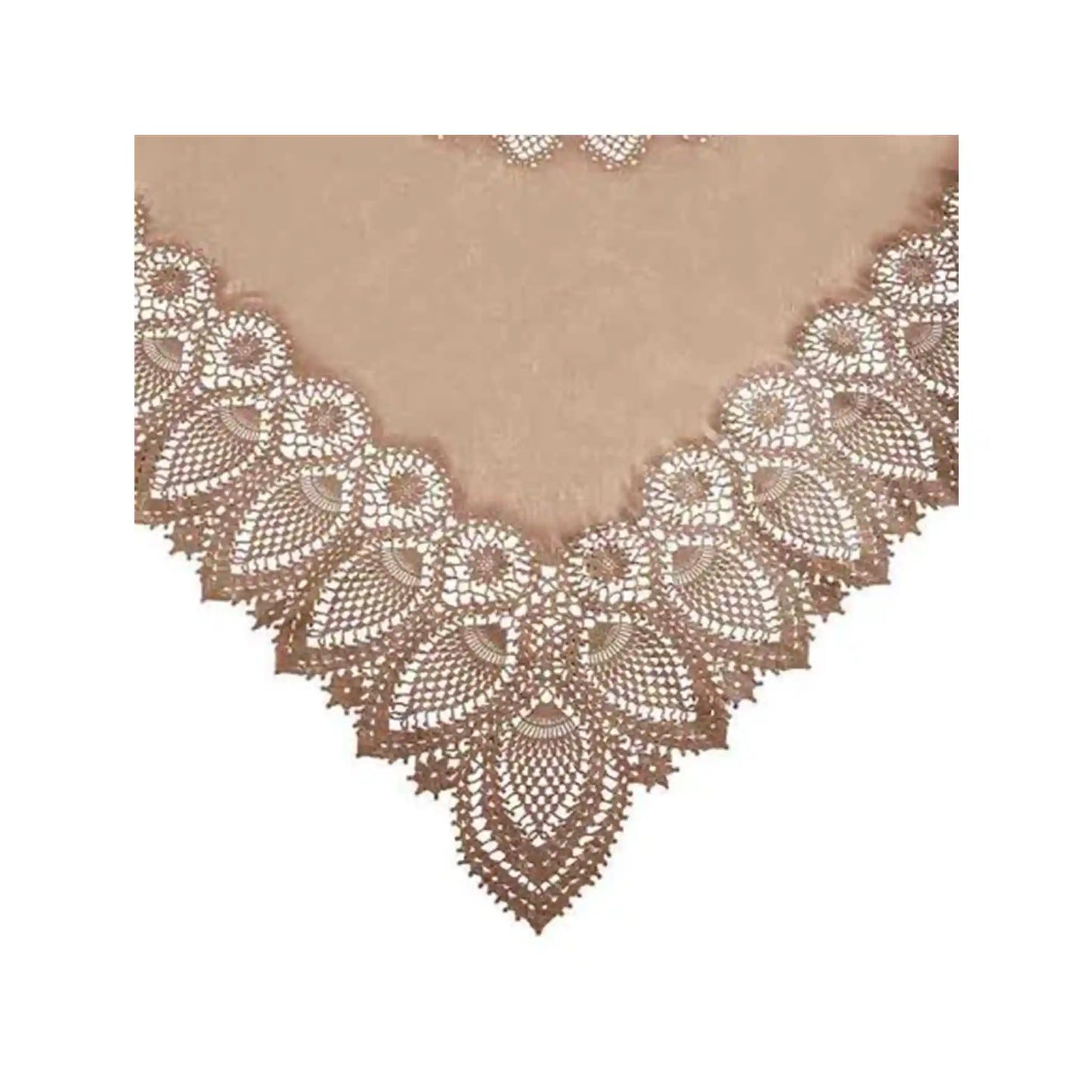 FIORIRA UN GIARDINO VINYL LACE TABLECLOTH - LINEN (59" X 104")