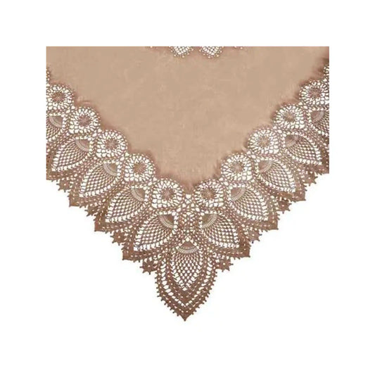 FIORIRA UN GIARDINO VINYL LACE TABLECLOTH - LINEN (59" X 104")