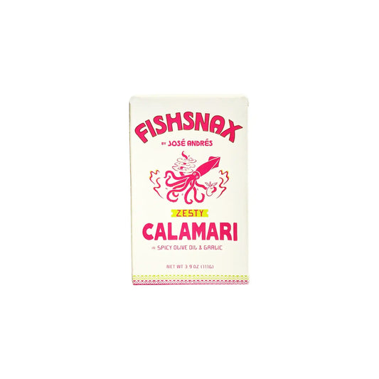FISHSNAX JOSE ANDRES ZESTY CALAMRI IN SPICY EVOO & GARLIC 3.9oz