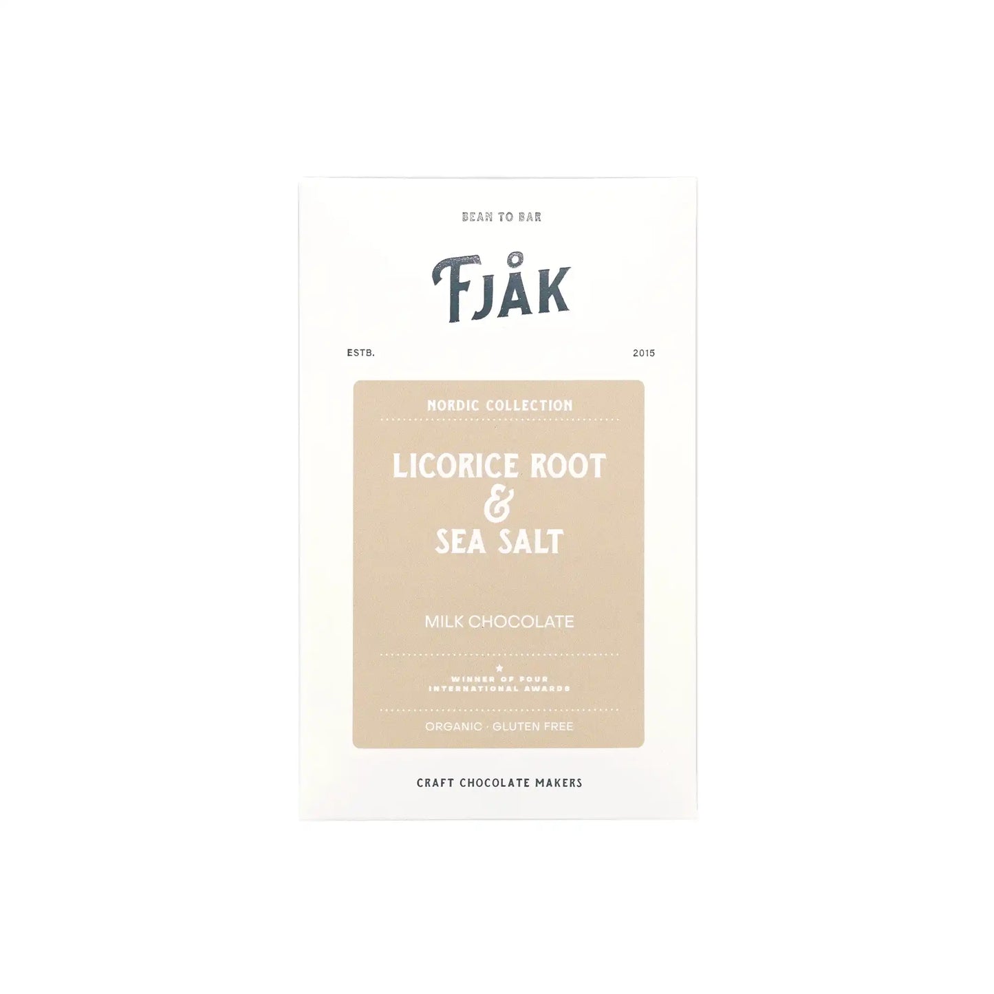 FJAK LICORICE ROOT & SEA SALT MILK CHOCOLATE 60g