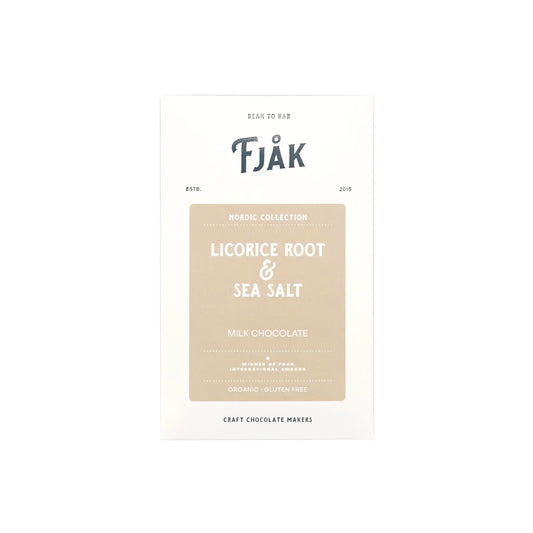FJAK LICORICE ROOT & SEA SALT MILK CHOCOLATE 60g