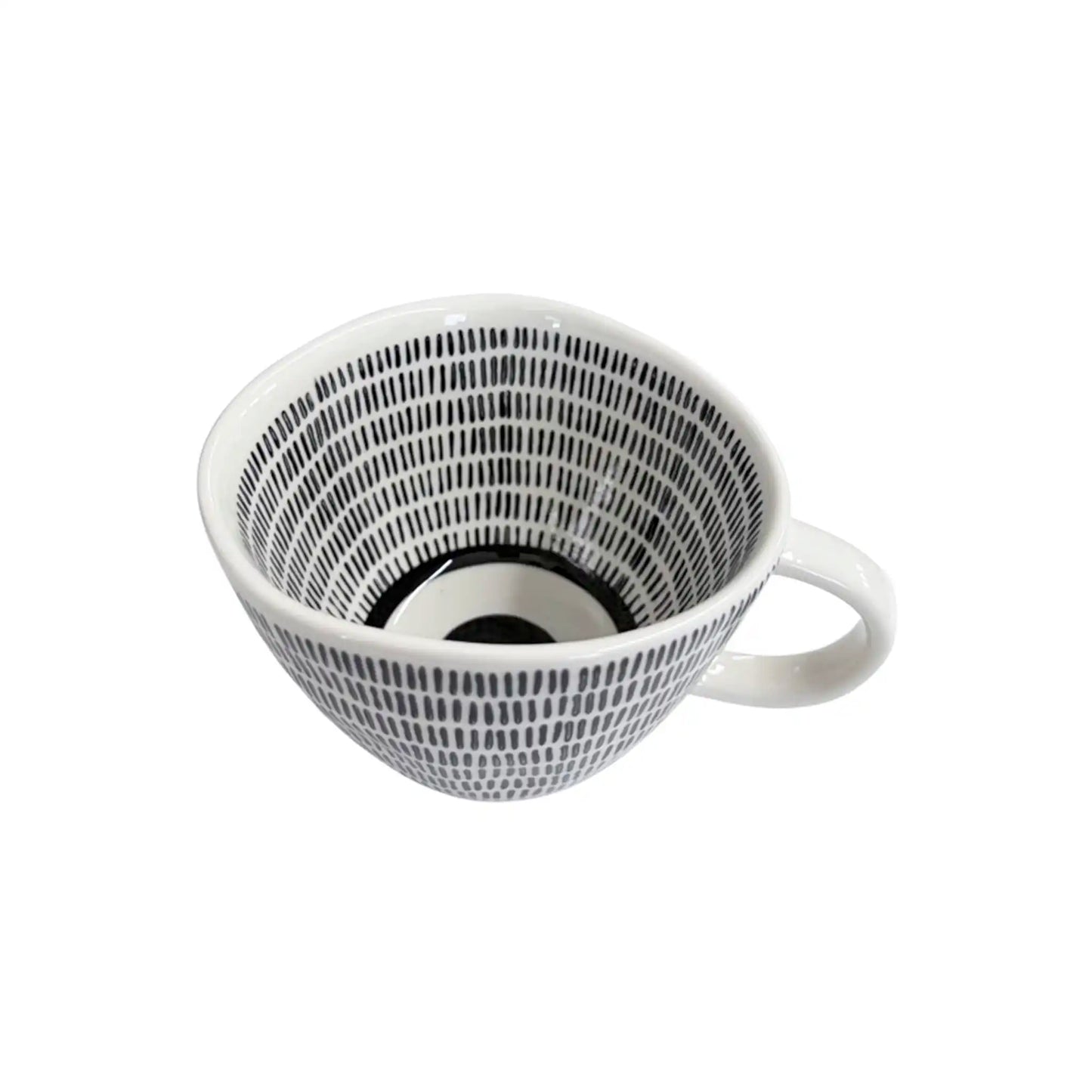 FODORY CASA STRIPE MUG BLACK