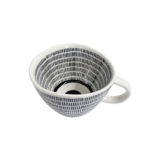 FODORY CASA STRIPE MUG BLACK