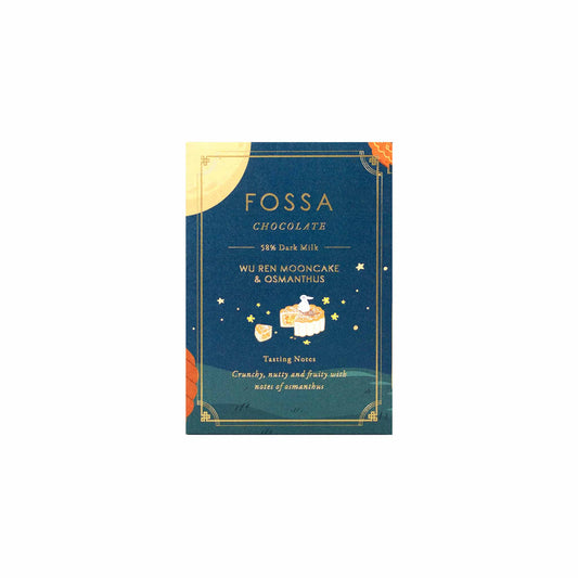 FOSSA WU REN MOONCAKE & OSMANTHUS 58% DARK MILK CHOCOLATE 50g