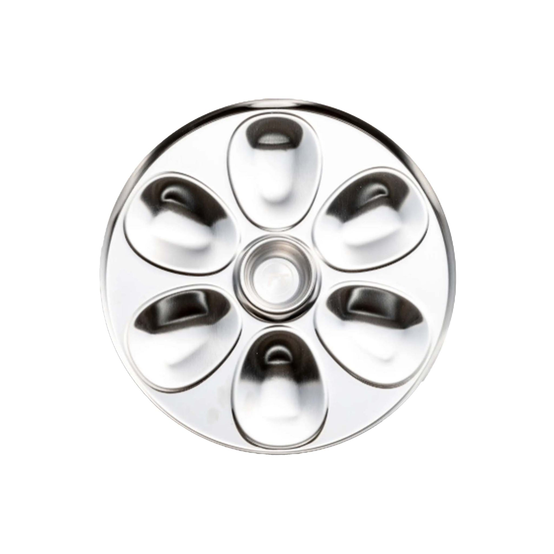 Fox Run Outset stainless steel oyster plate with six slots