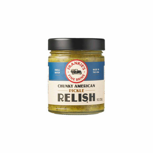 FRANKIE'S FINE BRINE CHUNKY AMERICAN PICKLE RELISH 9oz