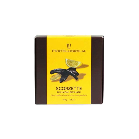 FRATELLISICILIA LEMON PEELS WITH DARK CHOCOLATE 100g