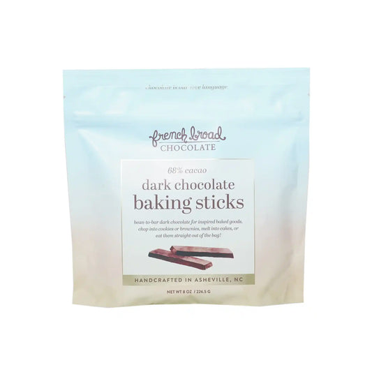 FRENCH BROAD 68% CACAO DARK CHOCOLATE BAKING STICKS 8oz