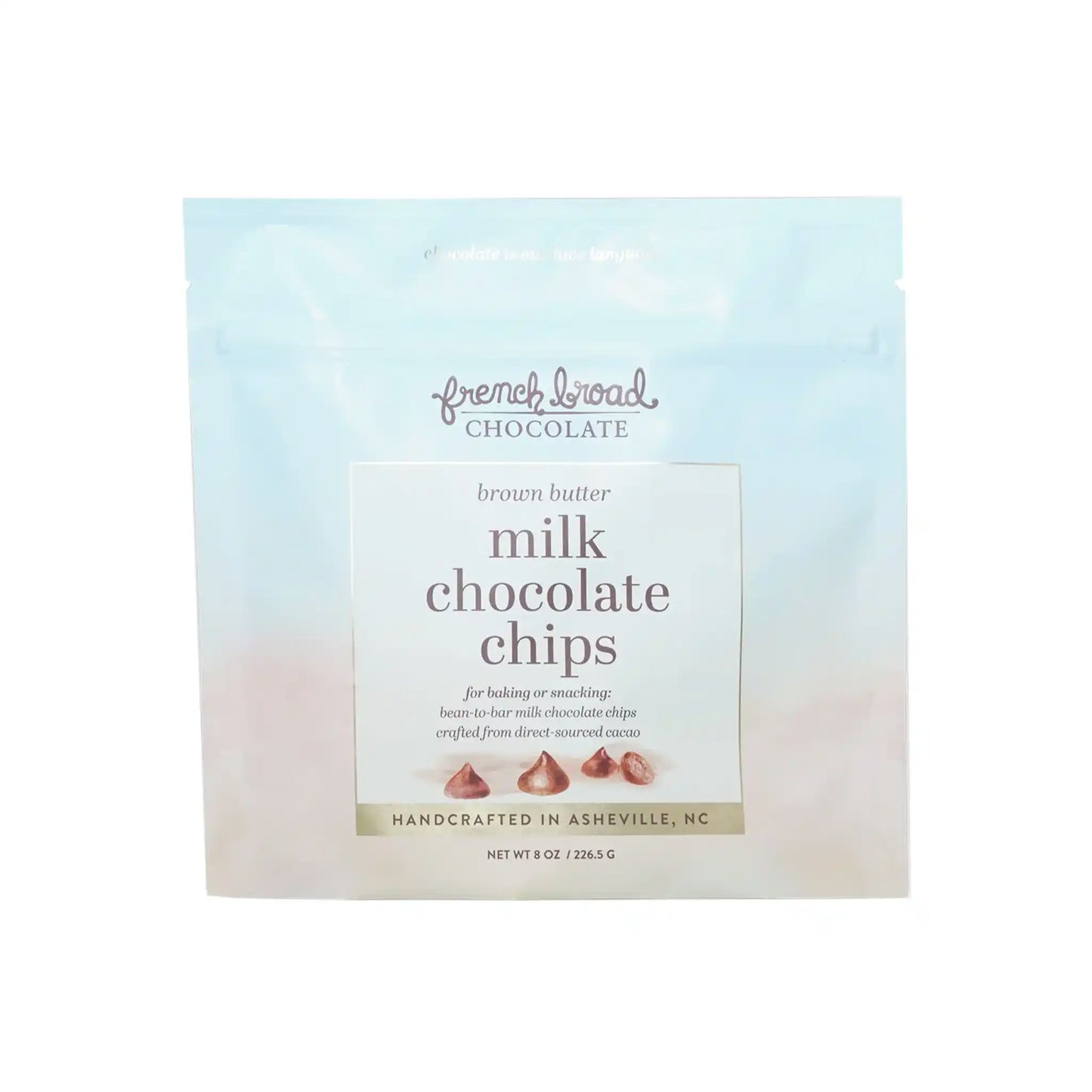 FRENCH BROAD BROWN BUTTER MILK CHOCOLATE CHIPS 8oz