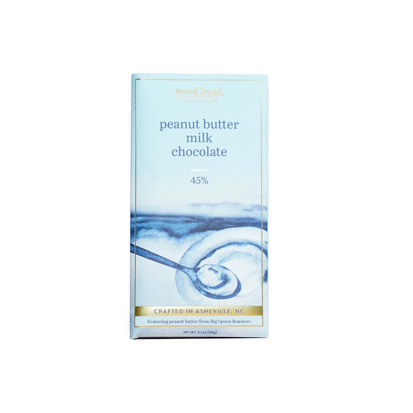 FRENCH BROAD PEANUT BUTTER 45% MILK CHOCOLATE 60g