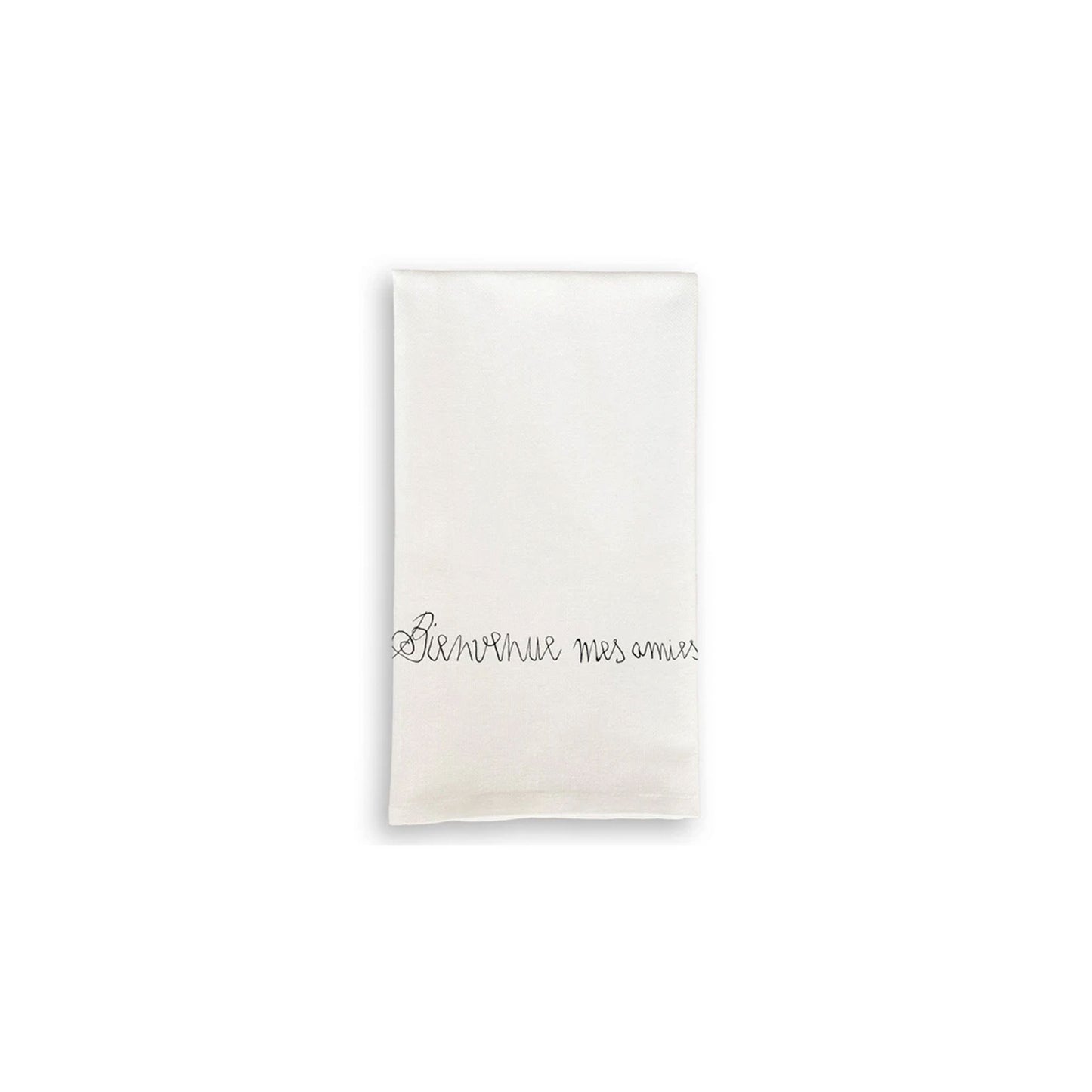 FRENCH GRAFFITI BIENVENUE MES AMIES DISH TOWEL