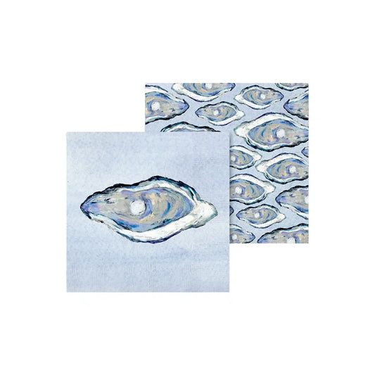FRENCH GRAFFITI BLUE OYSTER COCKTAIL NAPKINS 20 COUNT