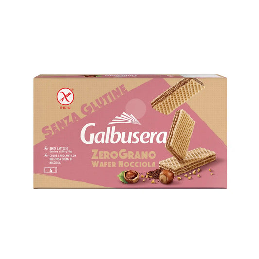GALBUSERA GLUTEN FREE ZEROGRANO HAZELNUT CREAM WAFER COOKIES 180g