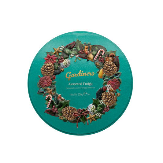 GARDINERS VINTAGE WREATH ASSORTED FUDGE TIN 200g