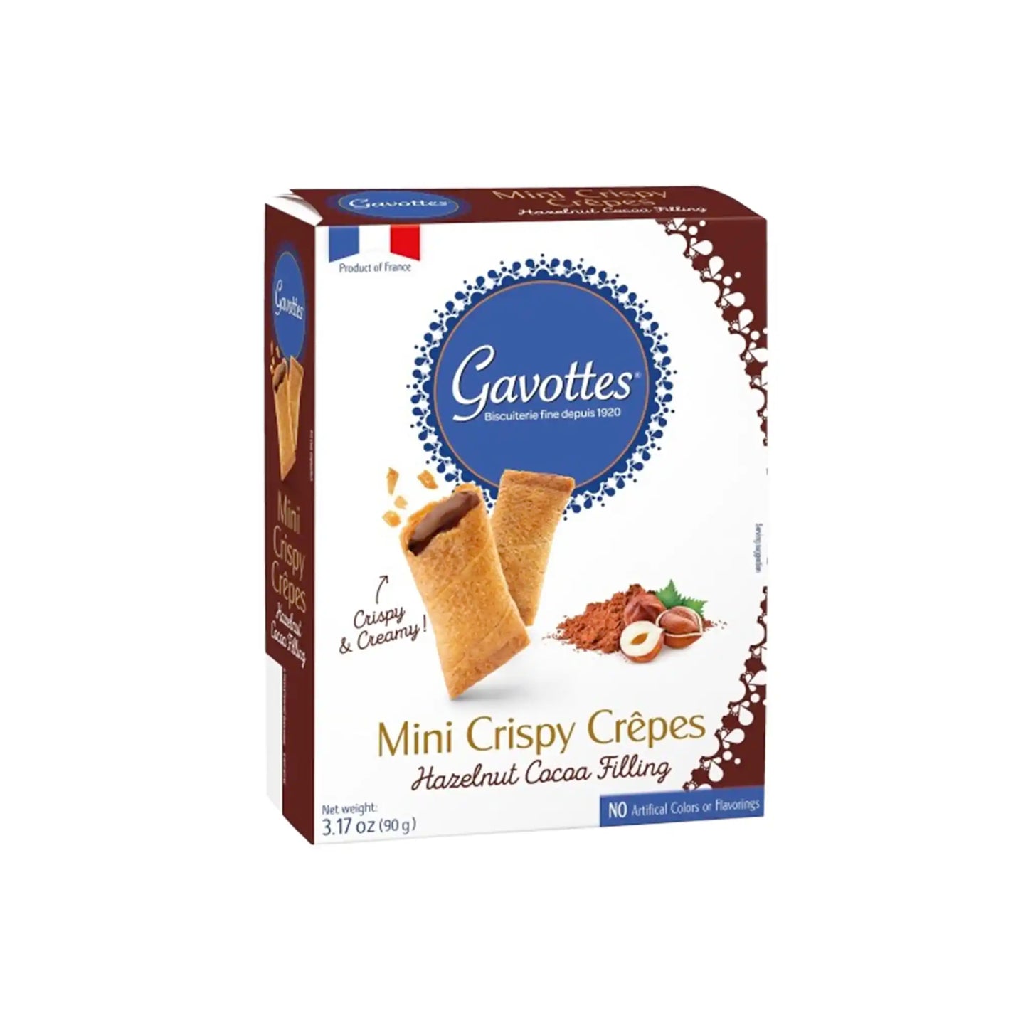 GAVOTTES CREPE MINI CHOCOLATE HAZELNUT 90g