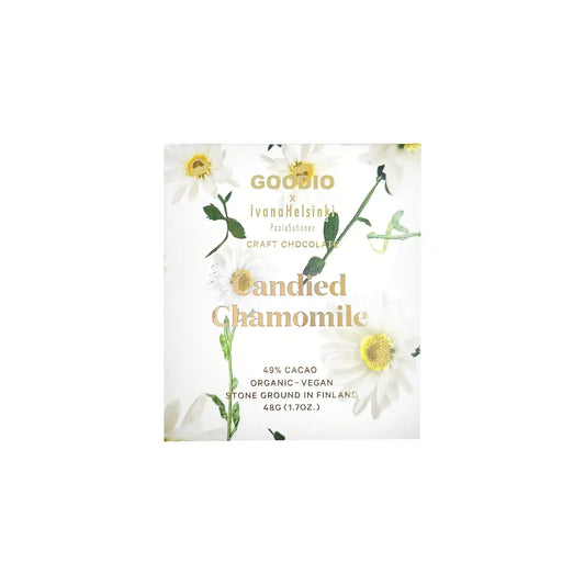 GOODIO X IVANA HELSINKI CANDIED CHAMOMILE CHOCOLATE 49% 48g