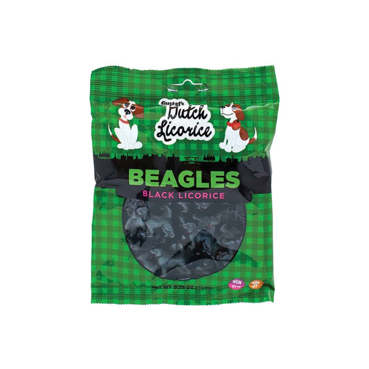 GUSTAF'S DUTCH LICORICE BEAGLES BLACK LICORICE 5.29oz