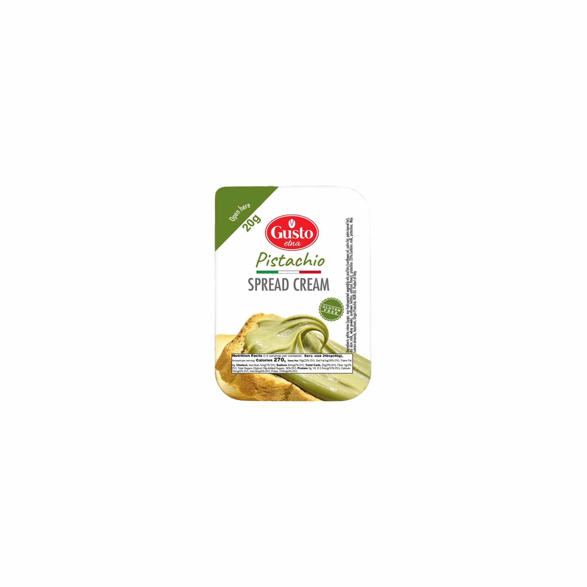 GUSTO ETNA PISTACHIO SPREAD CREAM 20g – monsieur marcel gourmet market