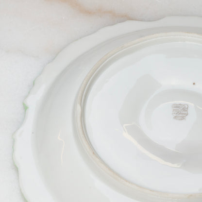 Weimar oyster plate reverse with German porcelain hallmark