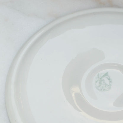 Monsieur Marcel grey oyster plate reverse with brand stamp