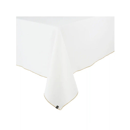 HAOMY VERONE LINEN-COTTON TABLECLOTH - BLANC (63" X118")