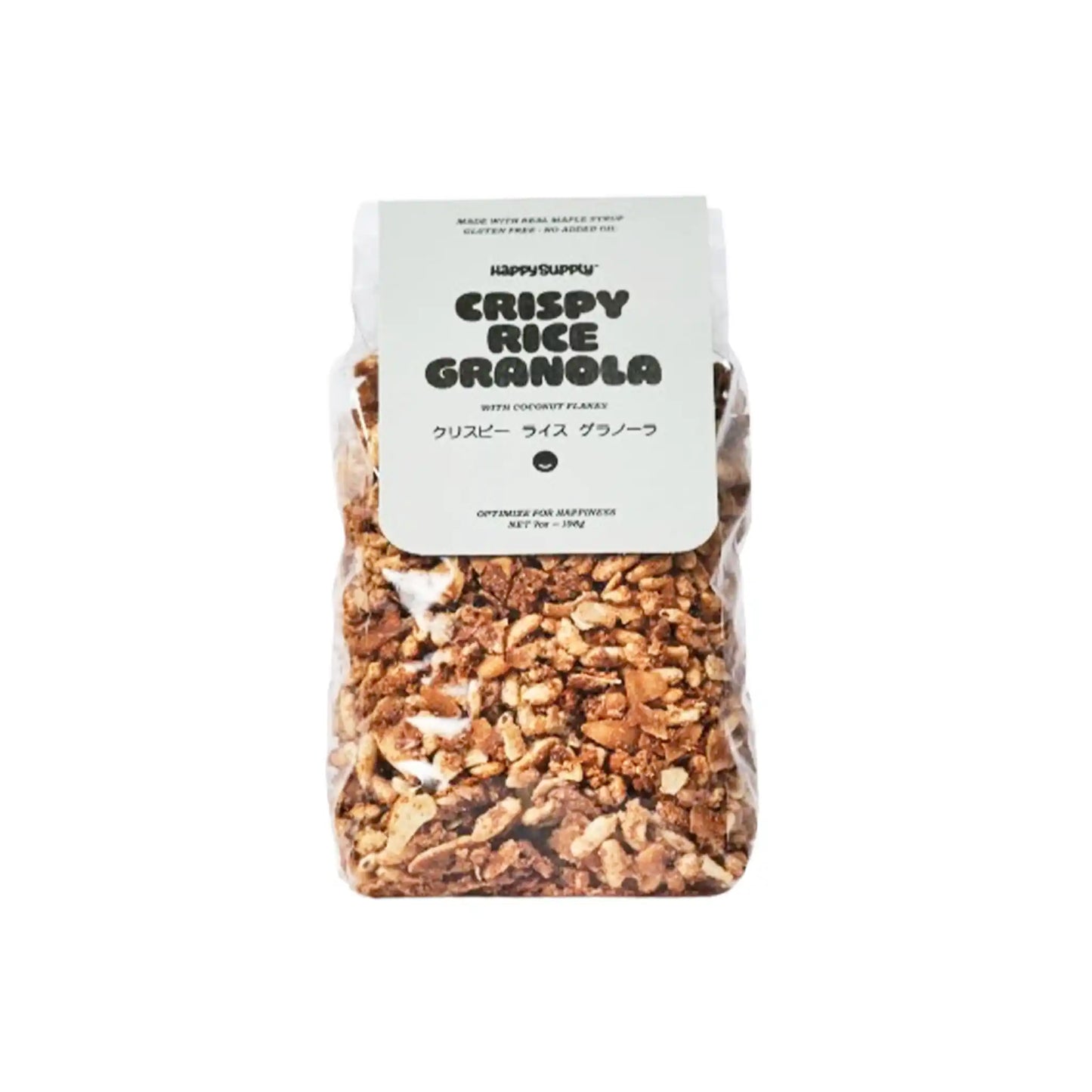 HAPPY SUPPLY CRISPY RICE GRANOLA WITH COCONUT FLAKES 7oz