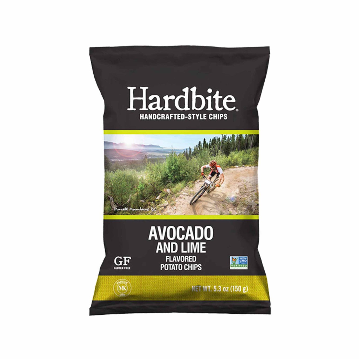 HARDBITE GLUTEN FREE AVOCADO & LIME FLAVORED POTATO CHIPS 5.2oz