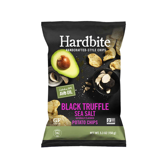 HARDBITE GLUTEN FREE BLACK TRUFFLE SEA SALT FLAVORED POTATO CHIPS 5.3oz