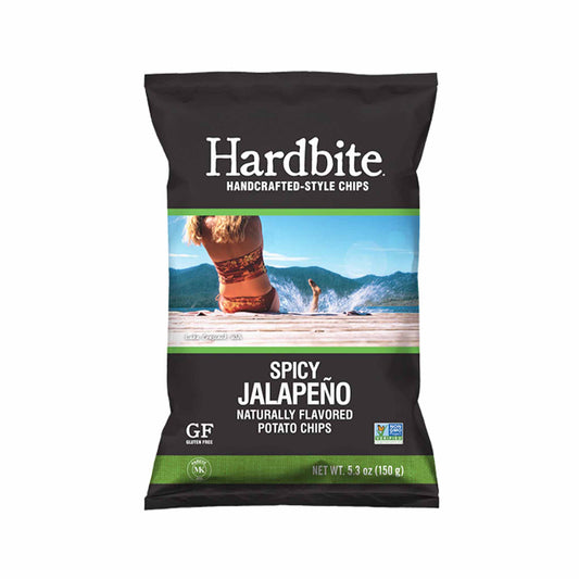 HARDBITE GLUTEN FREE SPICY JALAPENO FLAVORED POTATO CHIPS 5.2oz