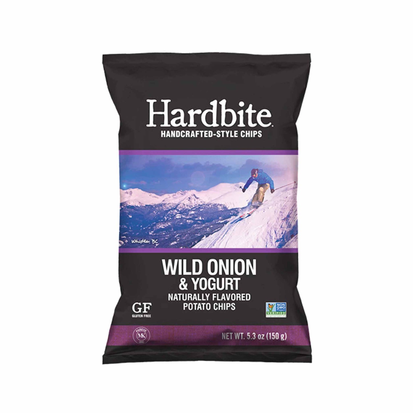 HARDBITE GLUTEN FREE WILD ONION & YOGURT NATURALLY FLAVORED POTATO CHIPS 5.2oz